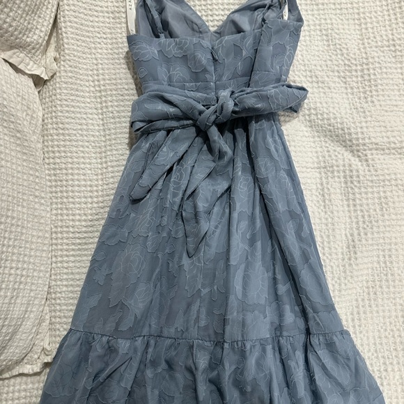 Azazie Light Blue Layered Maxi Dress - Picture 2 of 4